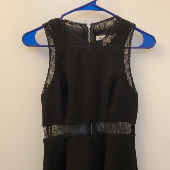 BCBGeneration black cocktail dress w/lace detail - Picture 2 of 7